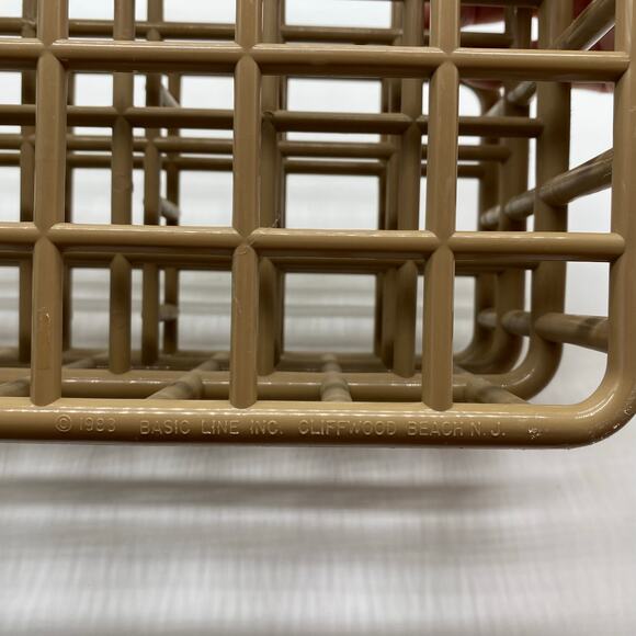 Yaffa Tan Brown Plastic Modular Mini Catch-All 1983 Wall Hanging Desk Organizer - Picture 8 of 11